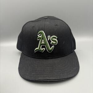 OAKLAND A'S ATHLETICS VINTAGE NEW ERA WOOL BASEBALL ON FIELD HAT CAP SIZE 7 3/8